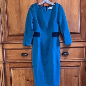Boden Teal Long Sleeve Dress